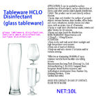 10L HOCL / HCLO Disinfectant Glass Tableware Sterilization Rate 99.999% Stabilized Hocl Solution